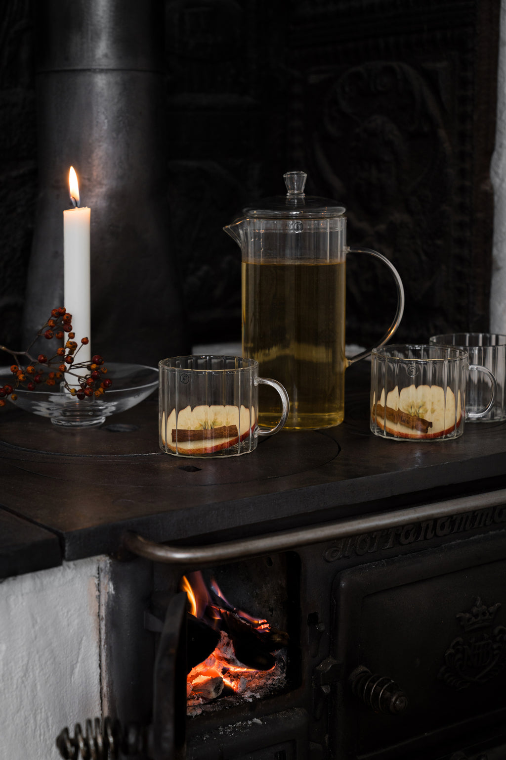 ERNST Glasmugg räfflad