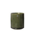 ERNST Mugg utan öra grön räfflad