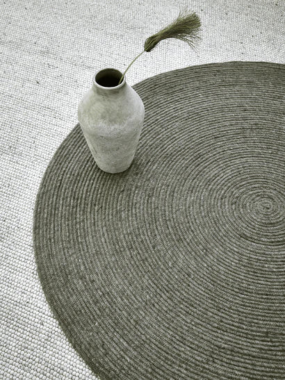 Matta Merino Rund Mörkgrön