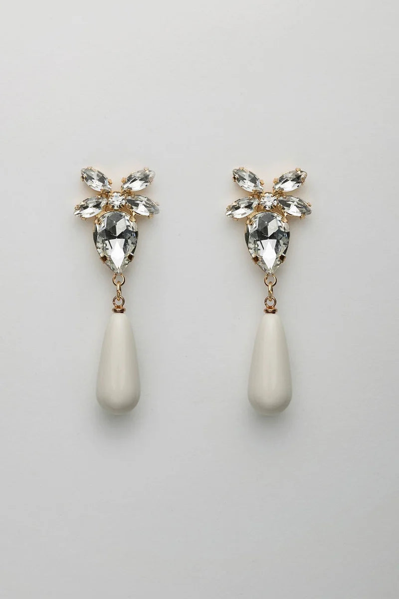 Stone drop earrings