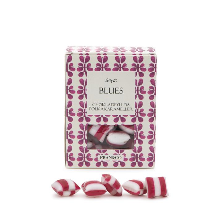 Blues choko.fylld polkakara 100g