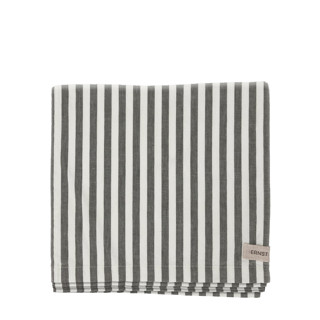 ERNST Duk 145x300 randig grön/vit