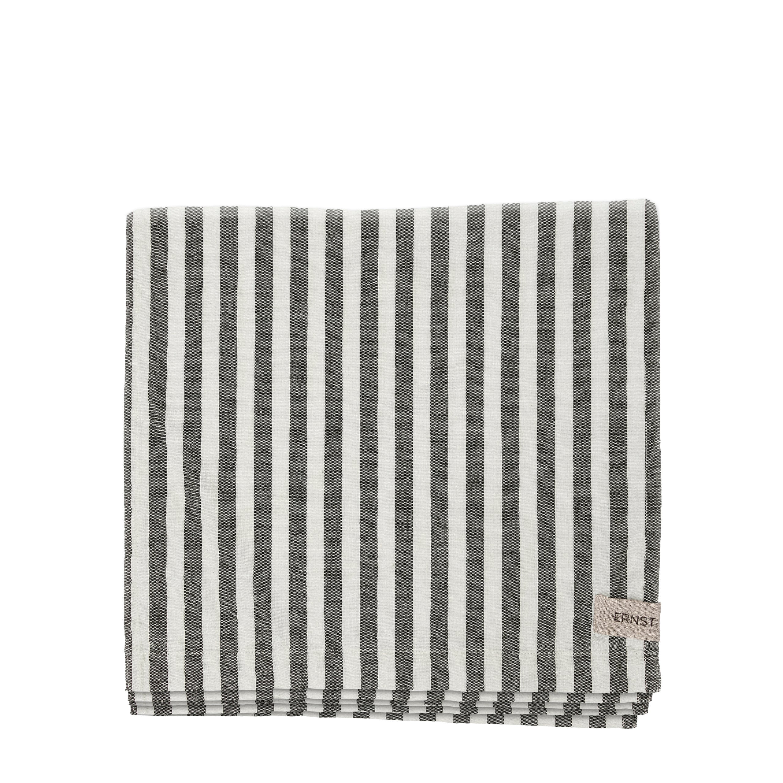 ERNST Duk 145x300 randig grön/vit