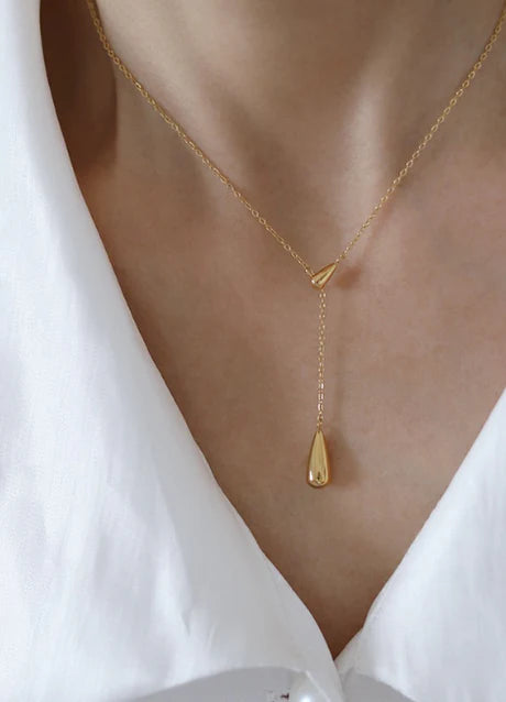 Double Water Drop Halsband