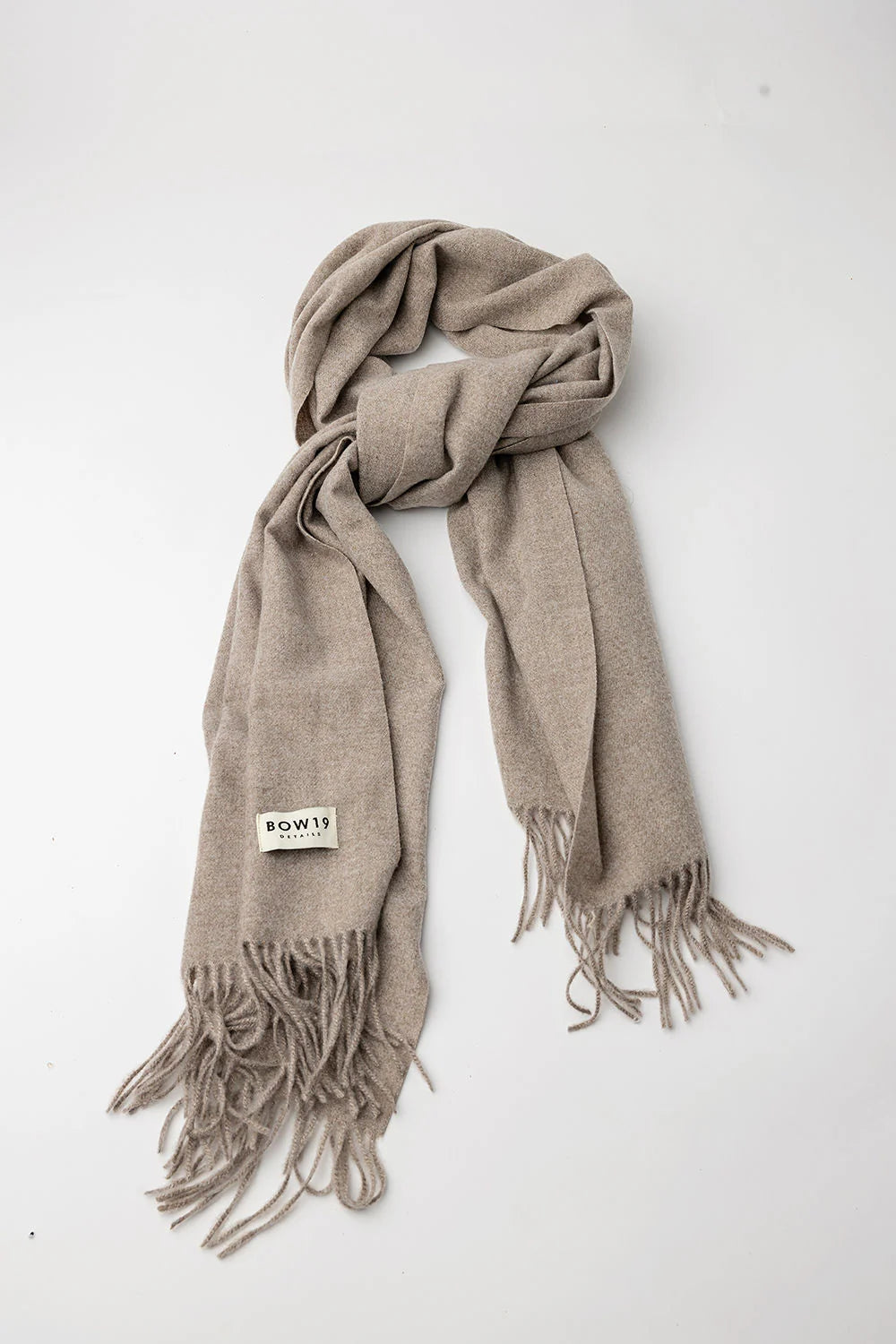 Soft scarf beige melange