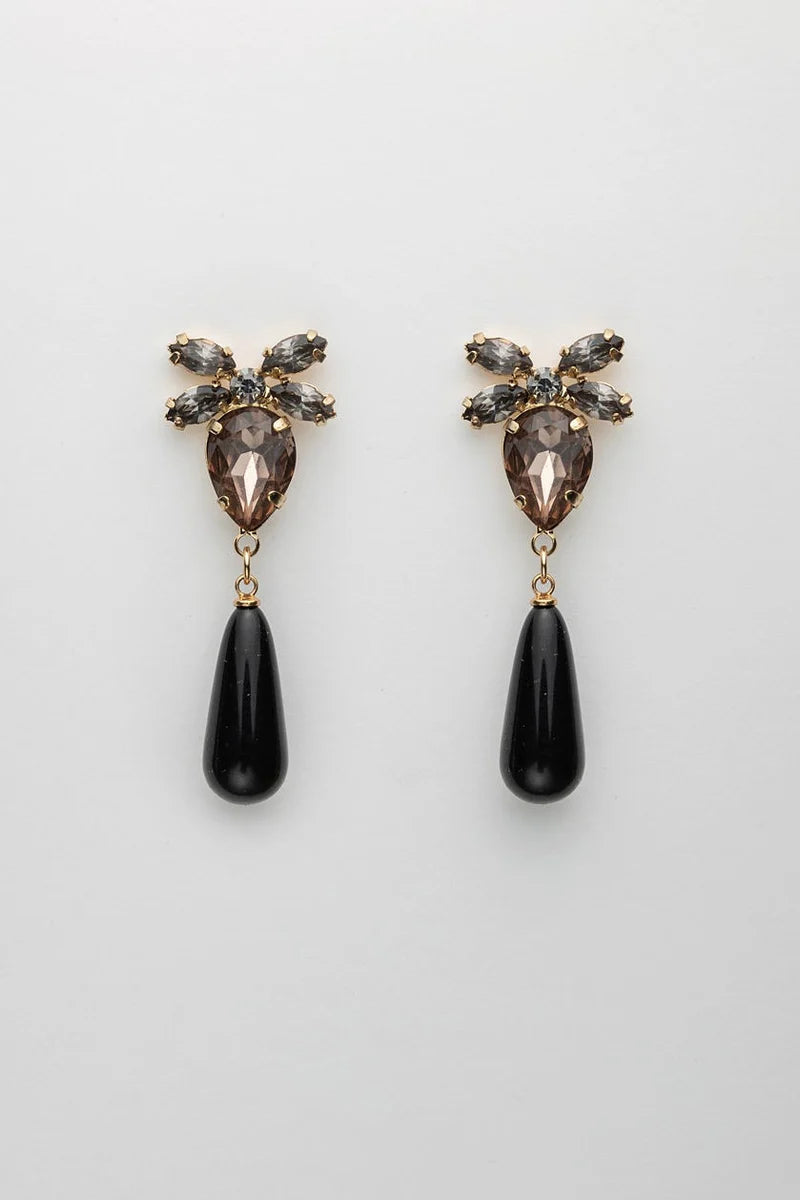 Stone drop earrings