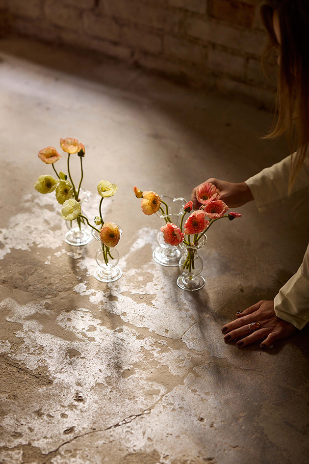 Vallmo aprikos 22 cm (knippe)