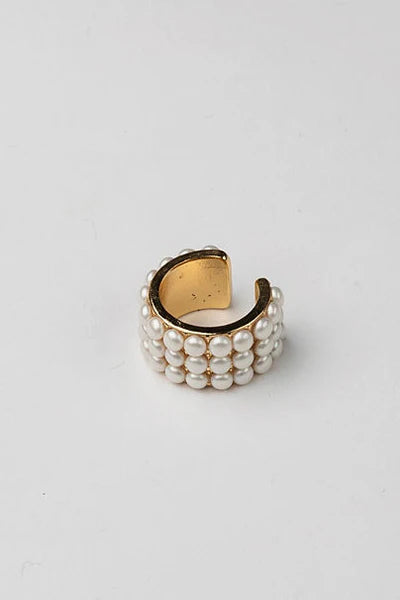 Vivianne pearl square ring